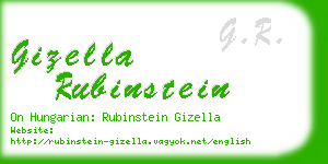 gizella rubinstein business card